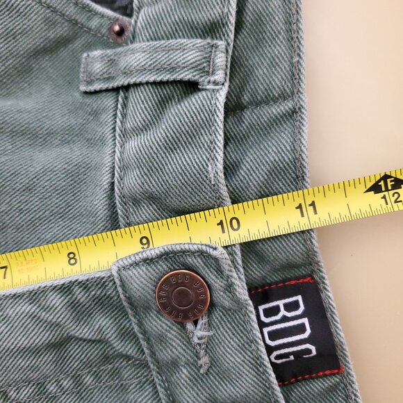 BDG Urban Outfitters Jack High-Waisted Carpenter Jean – Olive Green Corduroy 25 - Picture 10 of 13